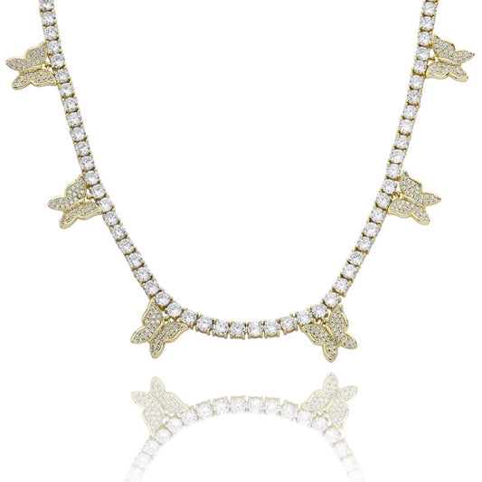 Butterfly Chain Choker Necklace