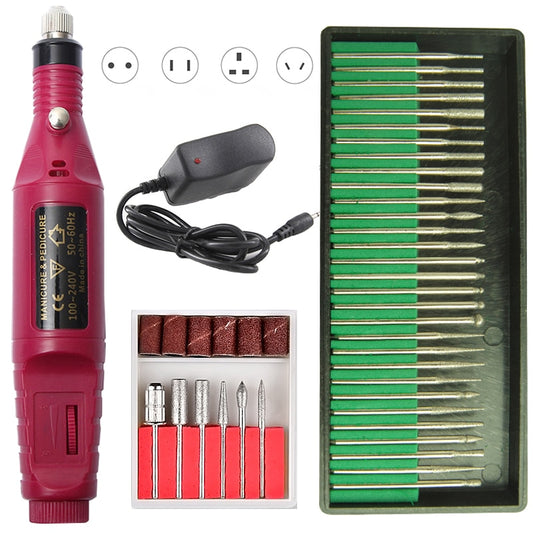 Professional Electric Manicure / Pedicure Drill Set with bits