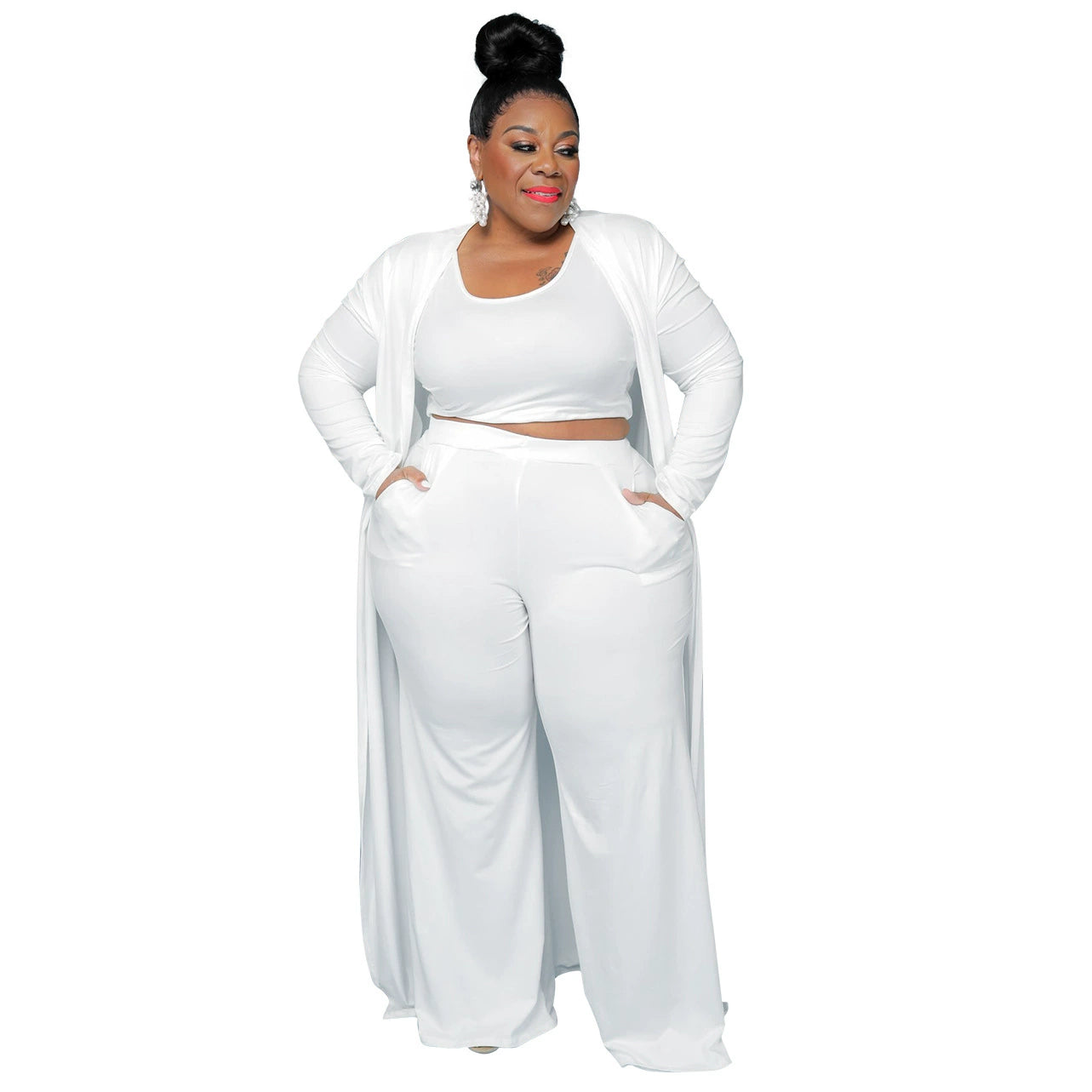 L-4xl plus Size Summer Sports Wear Three Pieces