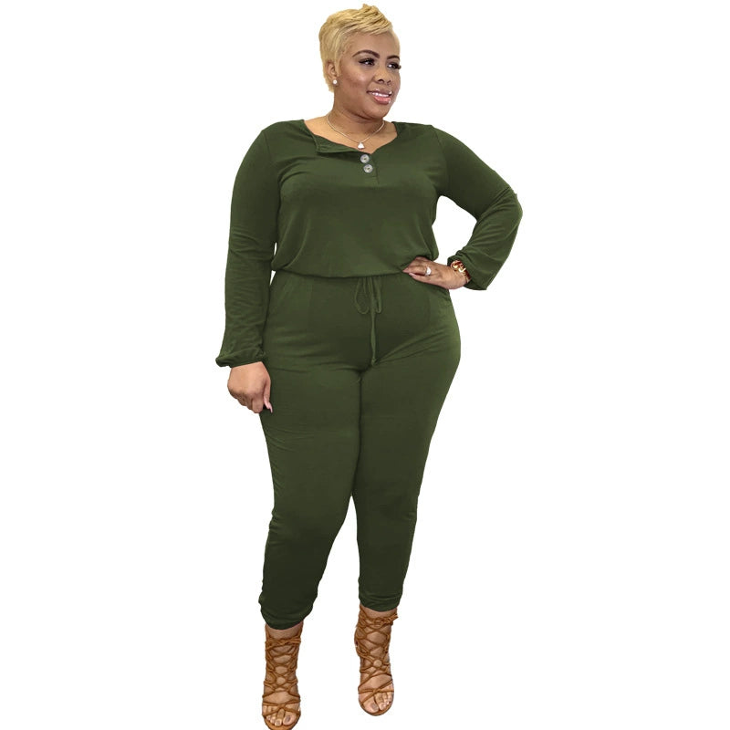 XL-5XL plus Size Fall Heavy mm Women's Romper plus Size Jumpsuit Women