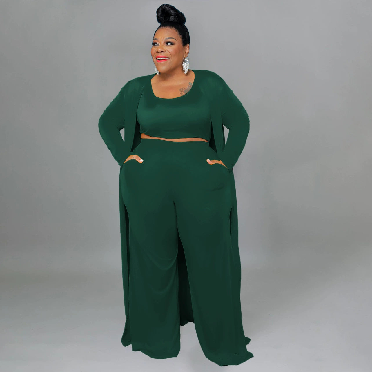 L-4xl plus Size Summer Sports Wear Three Pieces