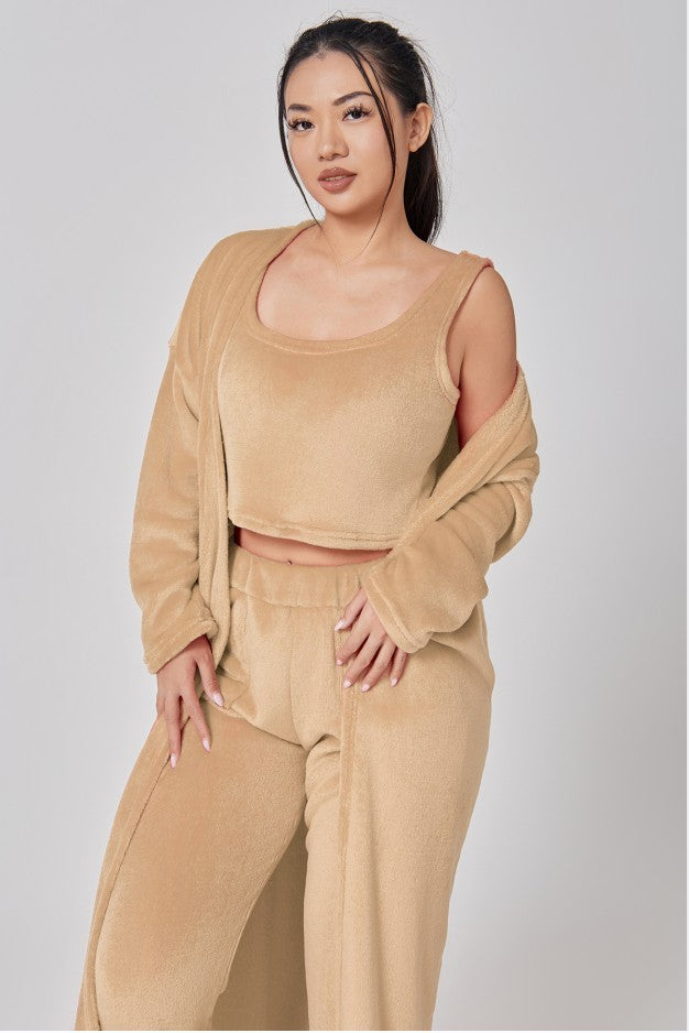 Cozy, Cute 3 Piece Pajama/Lounge Set