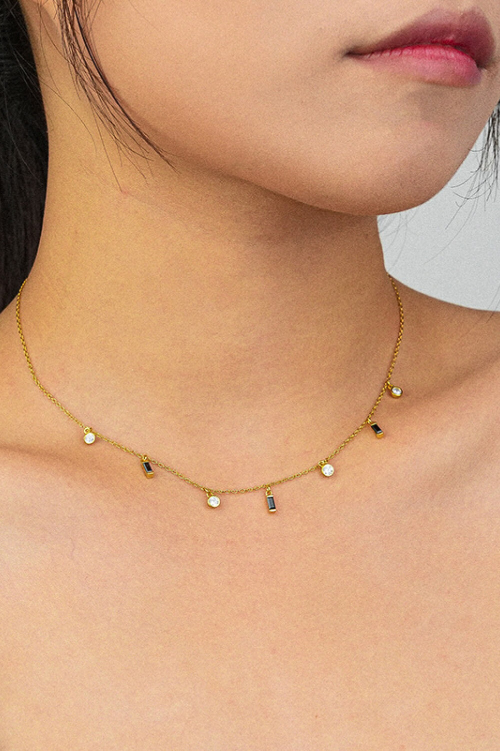 18K Gold Plated Multi-Charm Chain Necklace