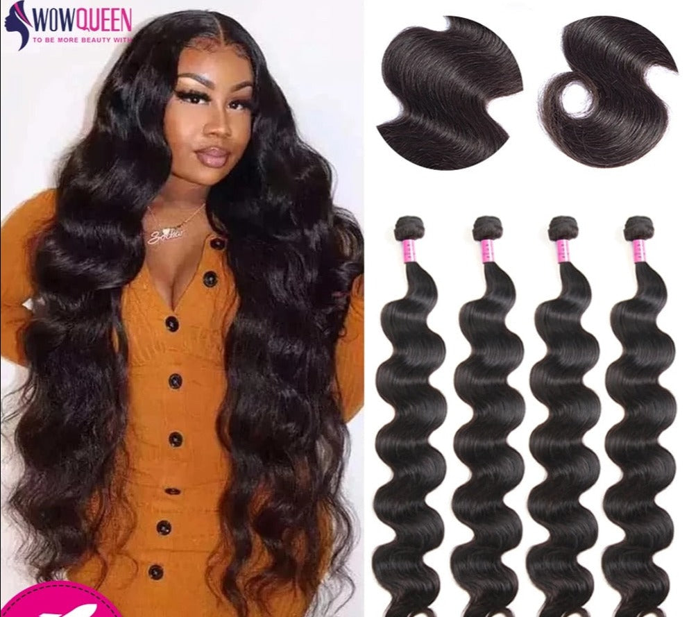 Brazilian Human Hair Body Wave Bundles - 1/3/4 Pack