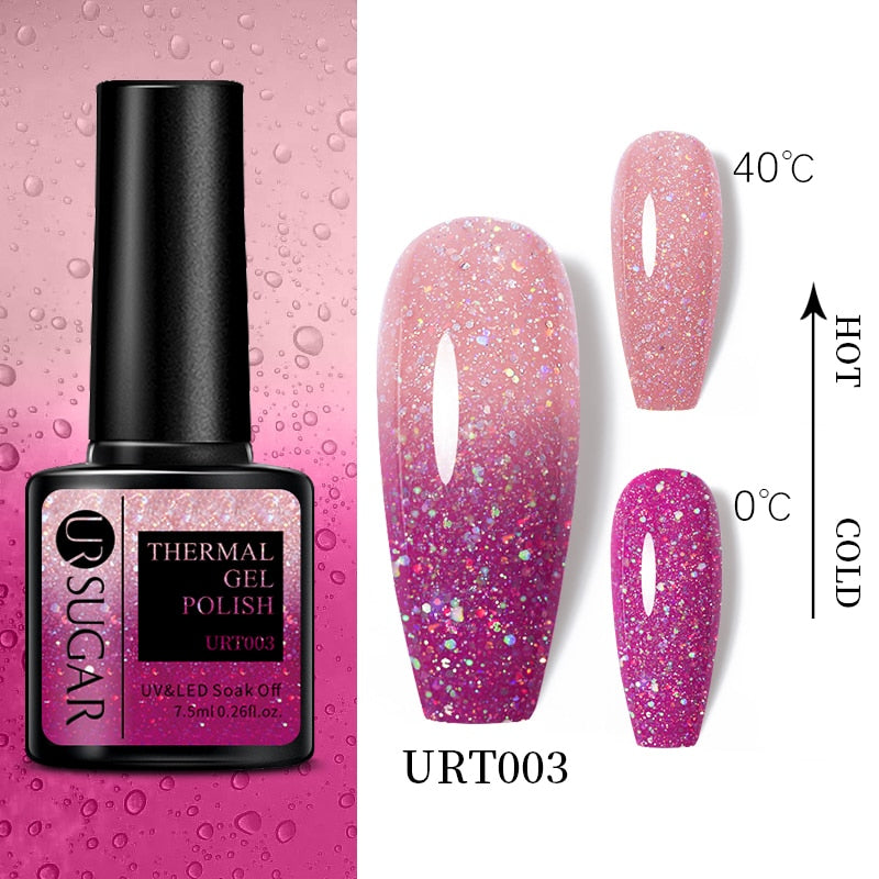 Thermal Ultra-thin Glitter / UV Gel / Temperature Color Change Gel Nail Art