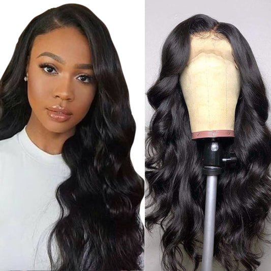 Brazilian Body Wave Pre-Plucked 13x4 Transparent Lace Wig Remy Hair and 4x4 Lace Closures for Women