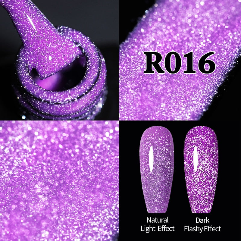 Sparkling / Reflective Glitter / Semi-Permanent Gel Nail Art Need Base