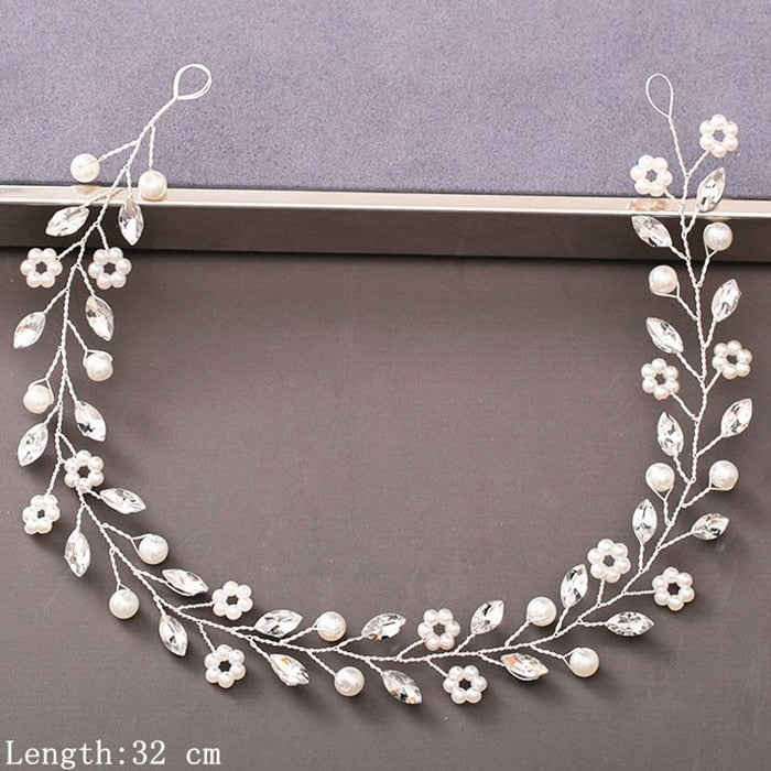 Pearl Rhinestone Wedding Headband / Hair Accessories for Women