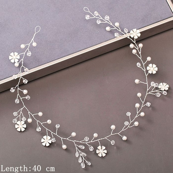 Pearl Rhinestone Wedding Headband / Hair Accessories for Women