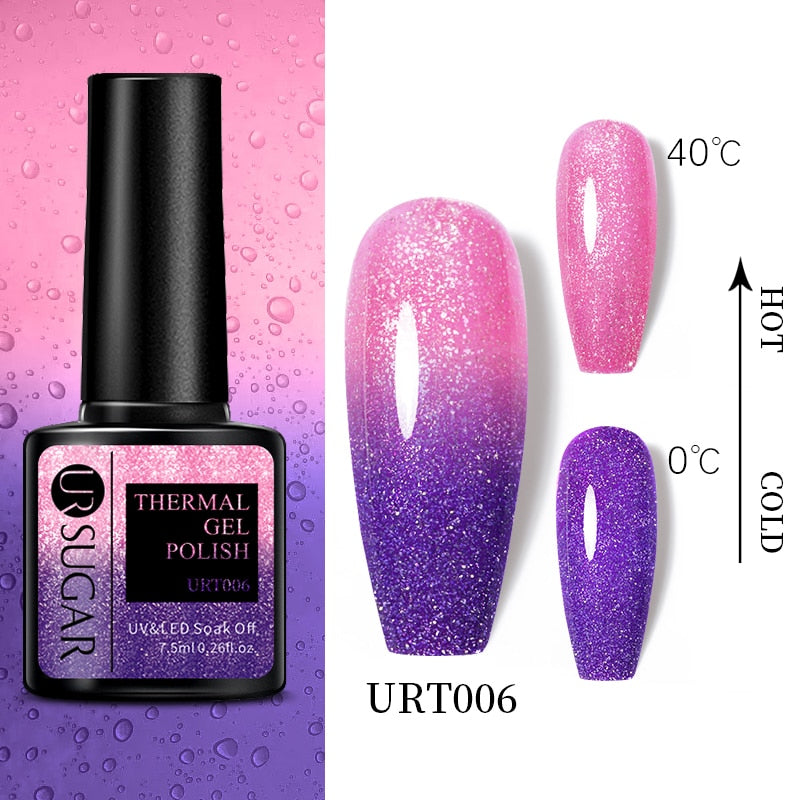 Thermal Ultra-thin Glitter / UV Gel / Temperature Color Change Gel Nail Art