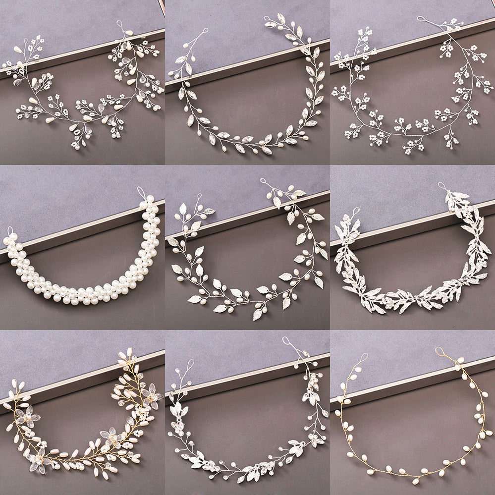 Pearl Rhinestone Wedding Headband / Hair Accessories for Women