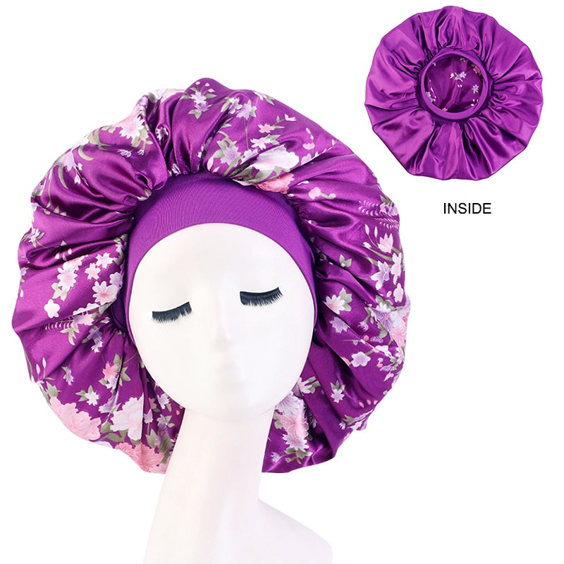 Big Satin Silky Hair Bonnet