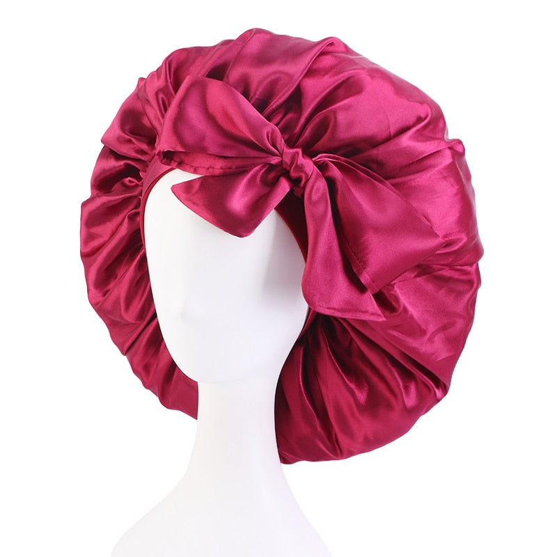 Big Satin Silky Hair Bonnet