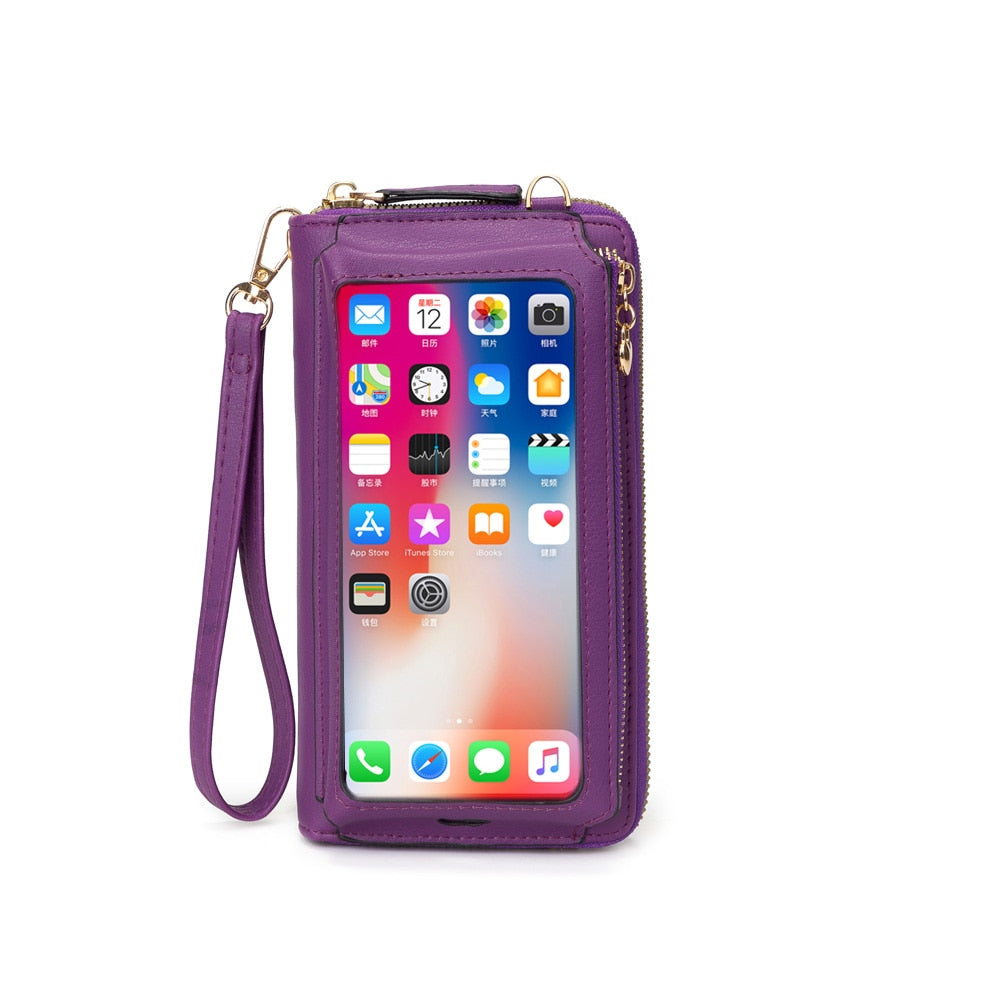 Touch Screen Wristlet / Crossbody Handbags for Women