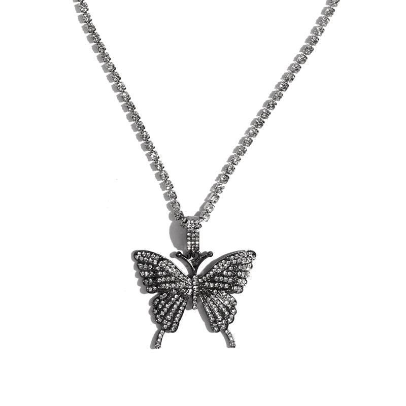 Big Butterfly Pendant Necklace for Women