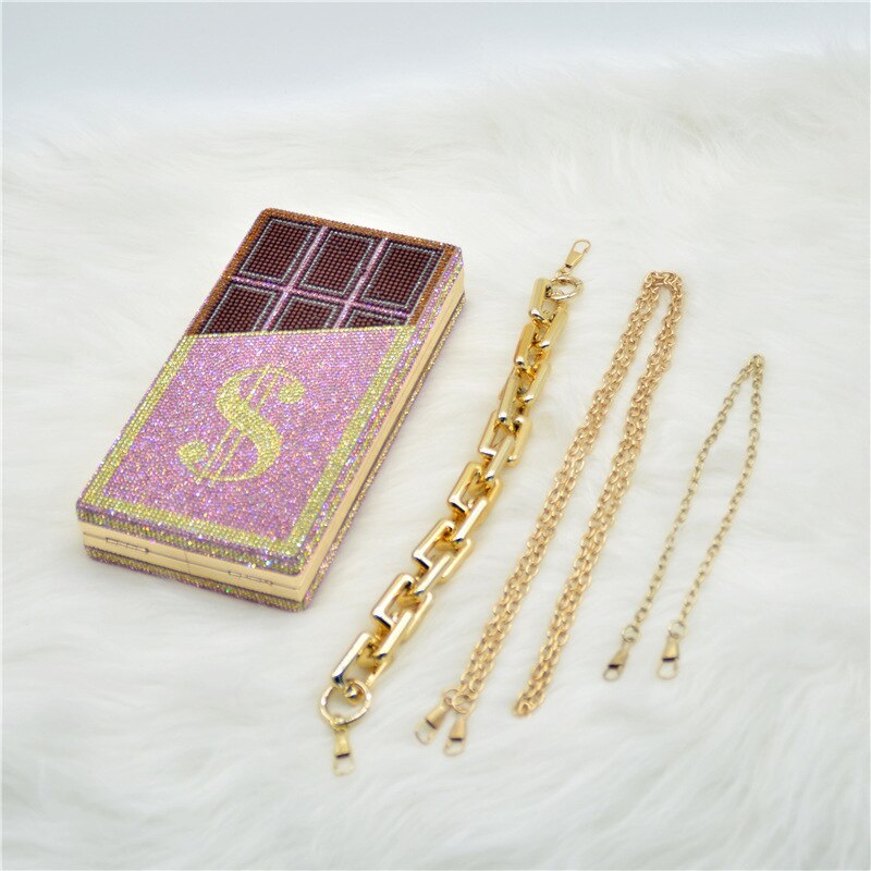 Shiny Money Clutch for Women with 2-3 Straps