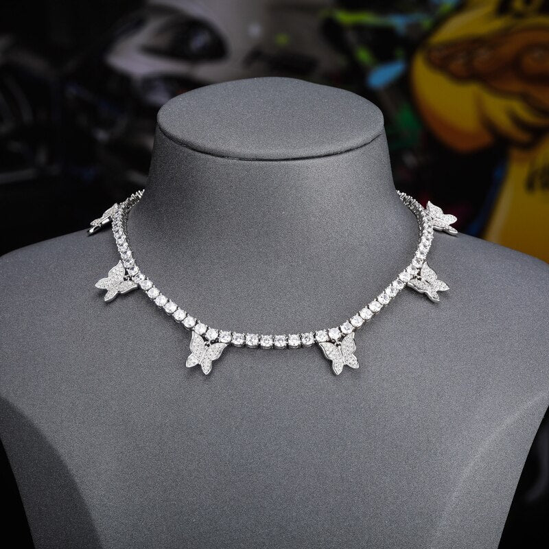 Butterfly Chain Choker Necklace