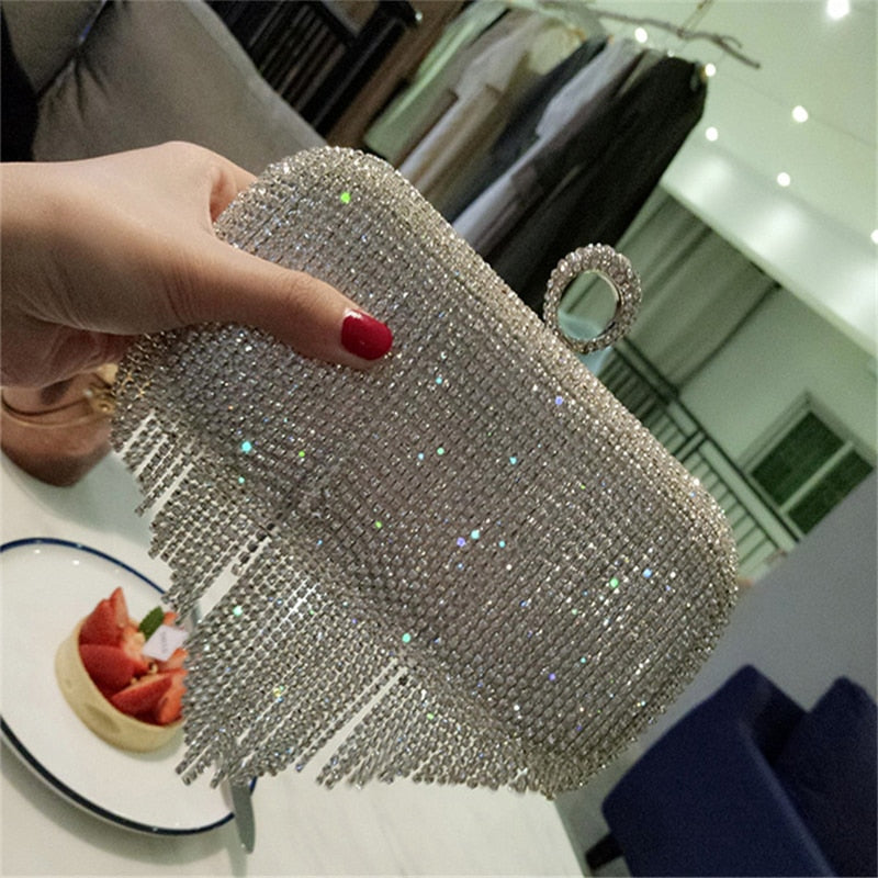 Rhinestone Clutch Handbag for Women