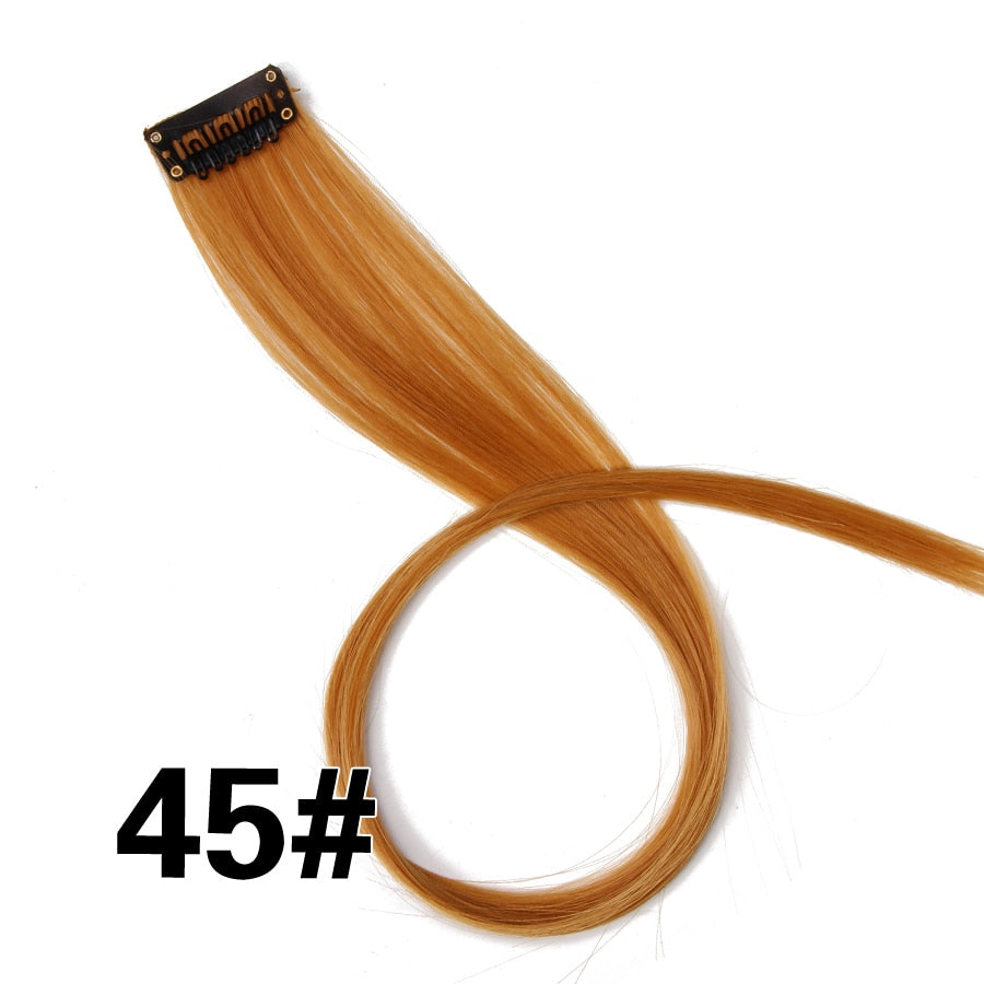 Synthetic Clip On Hair Extension -57 Ombre Colors