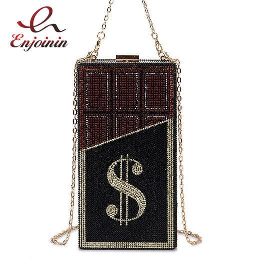 Shiny Money Clutch for Women with 2-3 Straps