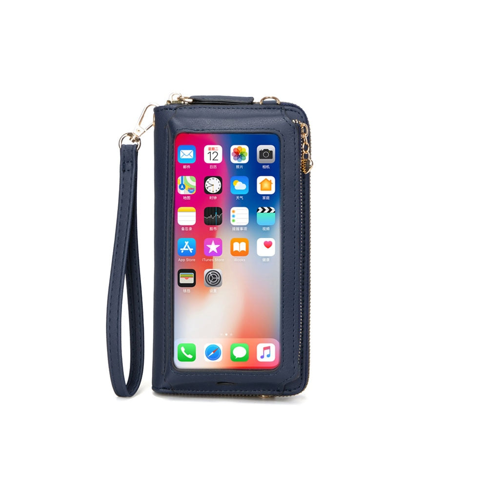 Touch Screen Wristlet / Crossbody Handbags for Women