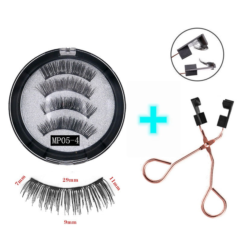 Handmade 3D Magnetic Eyelashes with 4/5 Magnets