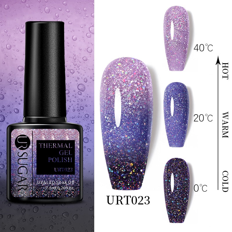 Thermal Ultra-thin Glitter / UV Gel / Temperature Color Change Gel Nail Art