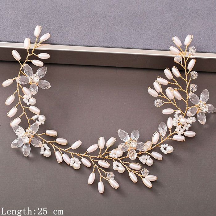 Pearl Rhinestone Wedding Headband / Hair Accessories for Women