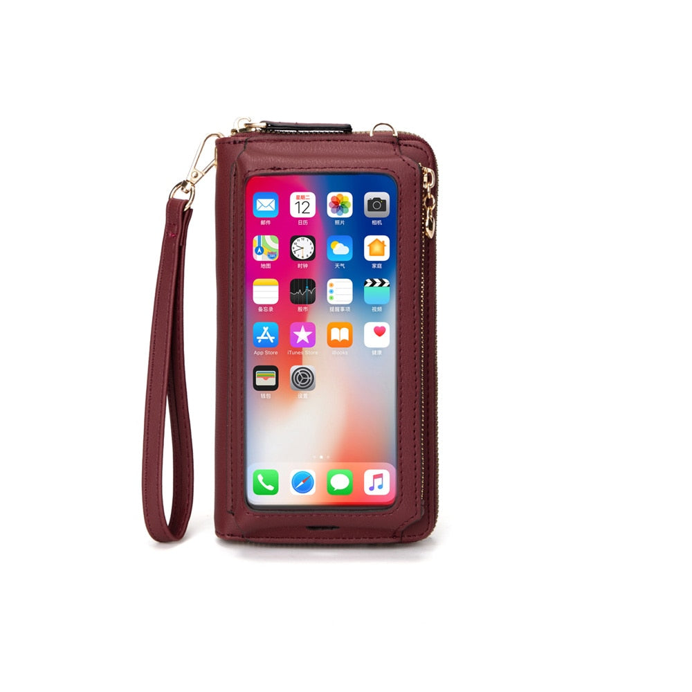 Touch Screen Wristlet / Crossbody Handbags for Women