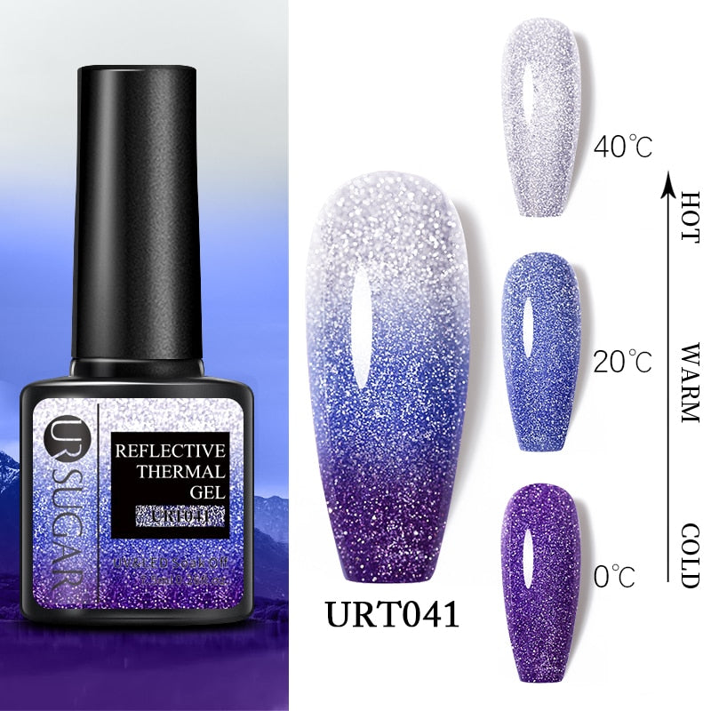 Thermal Ultra-thin Glitter / UV Gel / Temperature Color Change Gel Nail Art