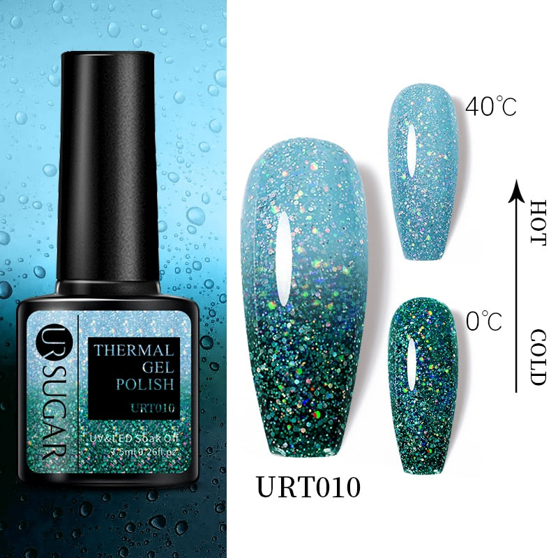 Thermal Ultra-thin Glitter / UV Gel / Temperature Color Change Gel Nail Art