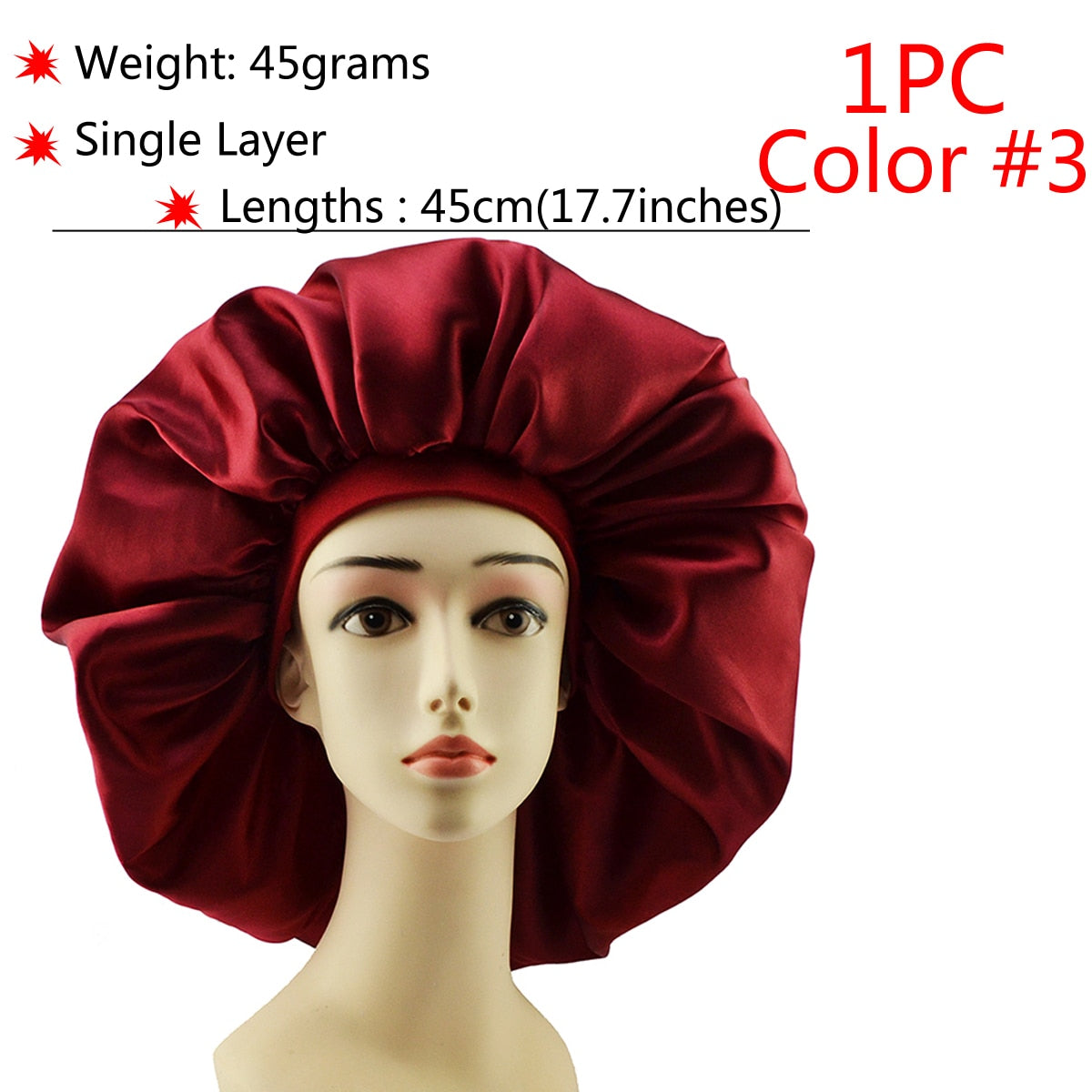 Big Silk Sleeping Hair Bonnet