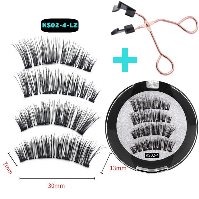 Handmade 3D Magnetic Eyelashes with 4/5 Magnets