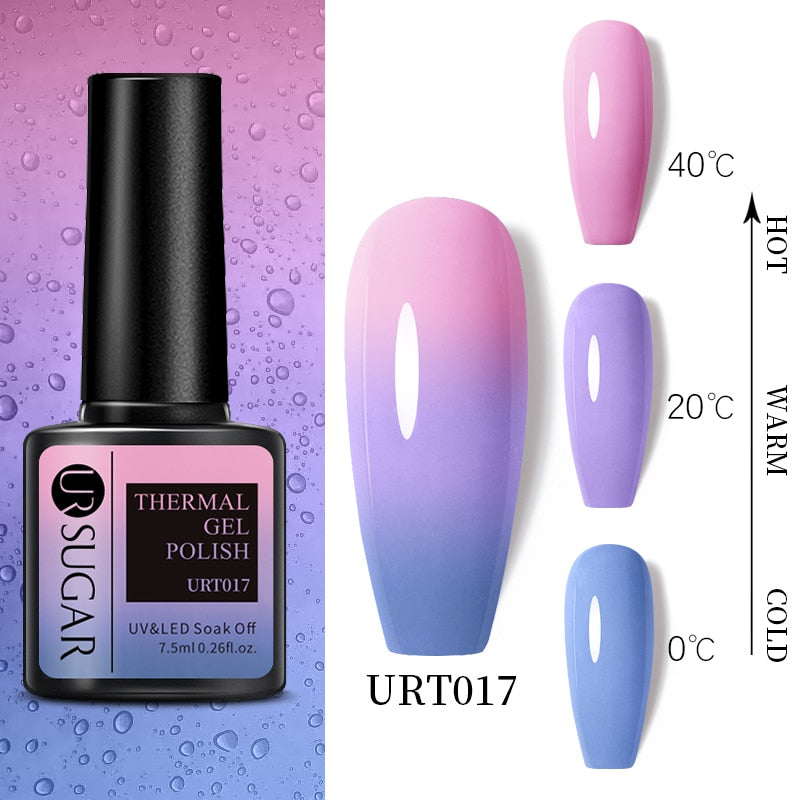 Thermal Ultra-thin Glitter / UV Gel / Temperature Color Change Gel Nail Art