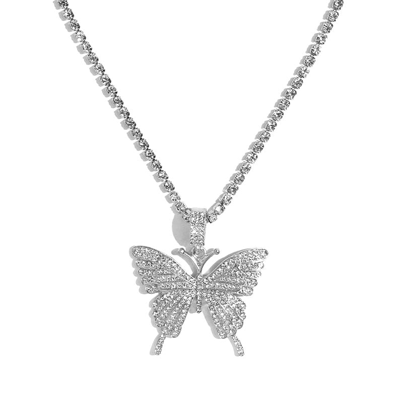 Big Butterfly Pendant Necklace for Women