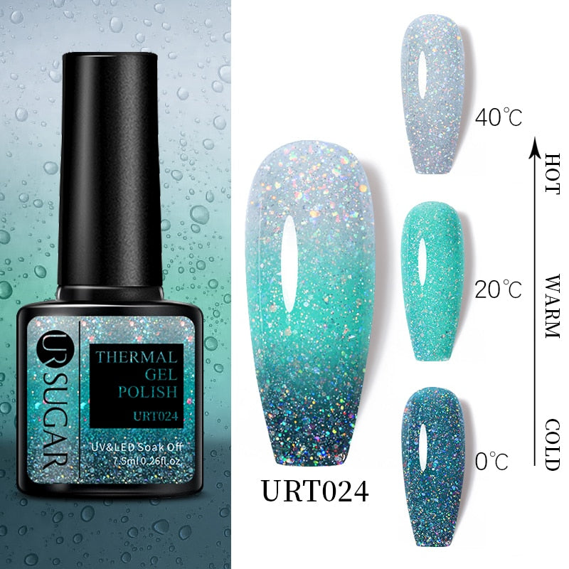 Thermal Ultra-thin Glitter / UV Gel / Temperature Color Change Gel Nail Art