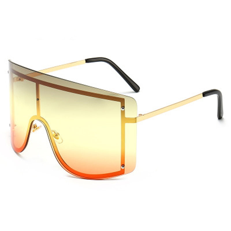 Over-sized Rimless Women Sunglasses