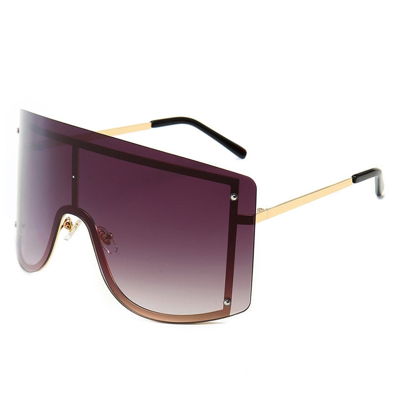 Over-sized Rimless Women Sunglasses