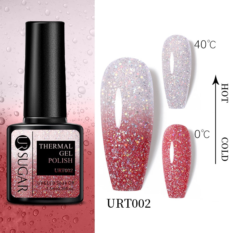 Thermal Ultra-thin Glitter / UV Gel / Temperature Color Change Gel Nail Art