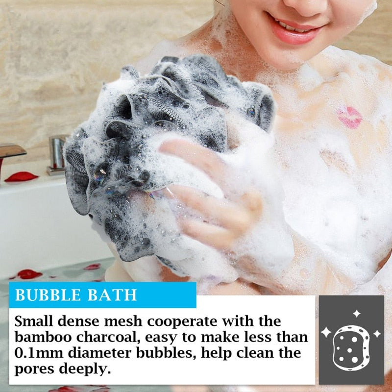 Bamboo Charcoal Bath Loofah
