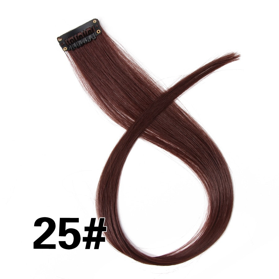 Synthetic Clip On Hair Extension -57 Ombre Colors