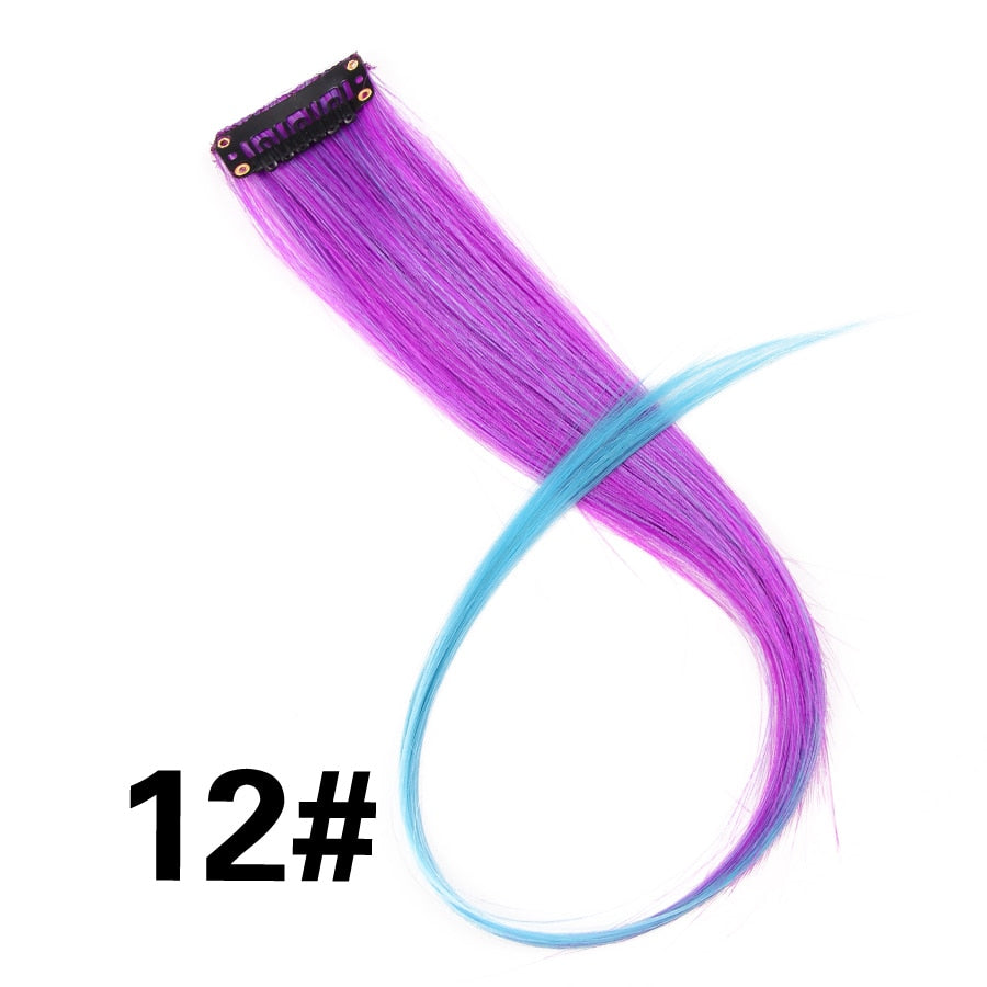 Synthetic Clip On Hair Extension -57 Ombre Colors