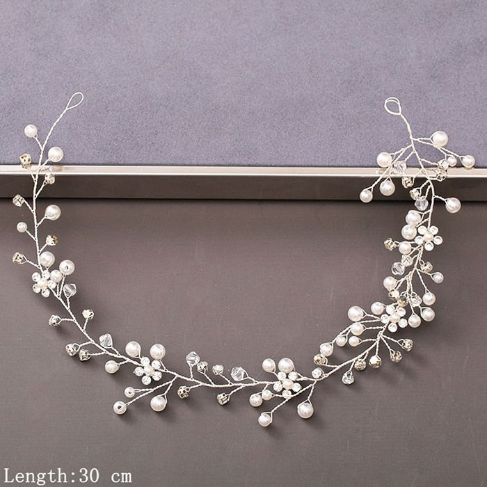 Pearl Rhinestone Wedding Headband / Hair Accessories for Women