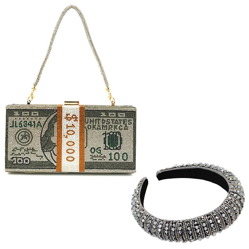 Money Clutch Handbag or Clutch and Band Sets for Women