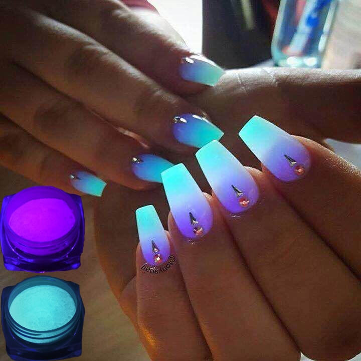 Neon Phosphor Nail Powder -Fluorescent Nail Glow in the Dark Powder