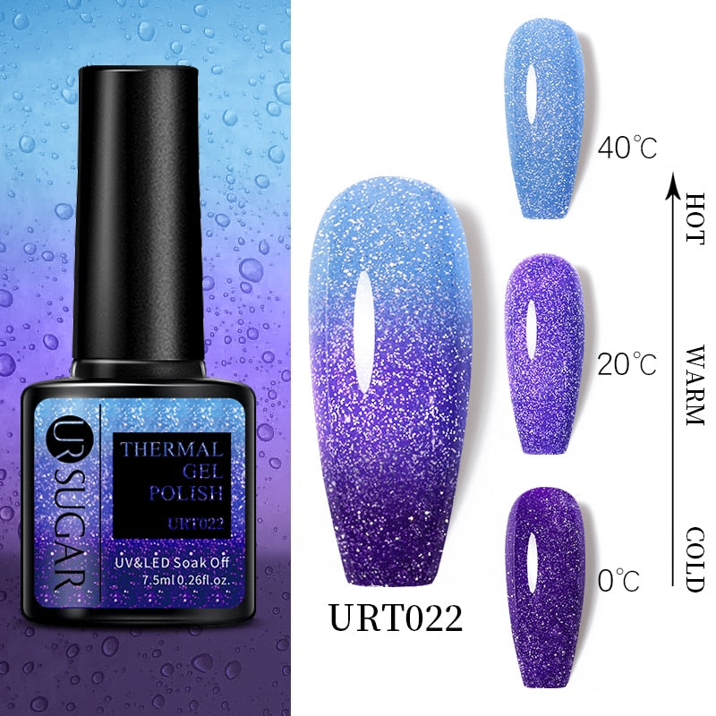 Thermal Ultra-thin Glitter / UV Gel / Temperature Color Change Gel Nail Art