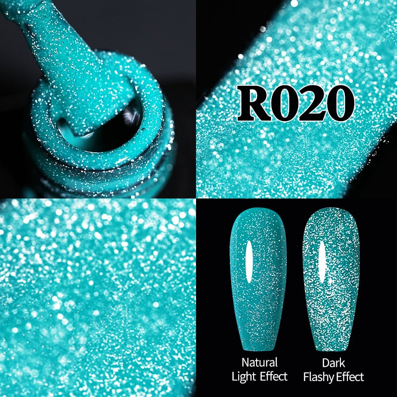 Sparkling / Reflective Glitter / Semi-Permanent Gel Nail Art Need Base