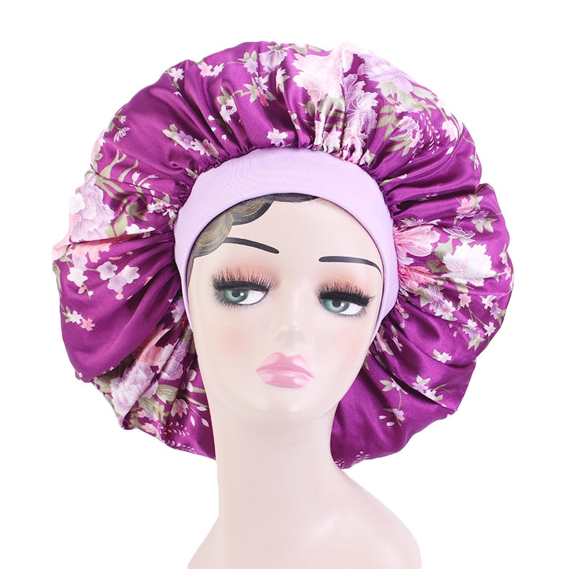 Big Satin Silky Hair Bonnet