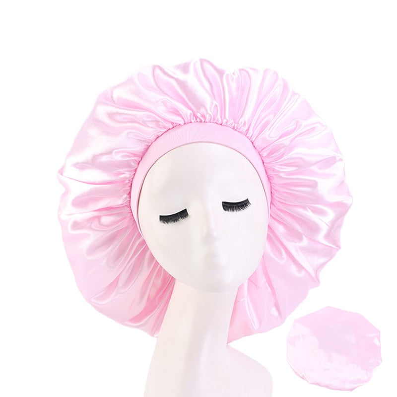 Big Satin Silky Hair Bonnet