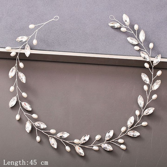 Pearl Rhinestone Wedding Headband / Hair Accessories for Women